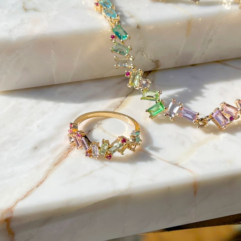 Anel-Cristal-Turmalina-Rosa-Retangulos-Cravacao-em-Garras-Banho-de-Ouro-18K-