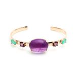 Bracelete-Fusion-Ametista-Oval-com-Cravacao-em-Garras-Banho-de-Ouro-18K