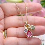 Colar-Pingentes-Formas-Cristal-Turmalina-Rosa-Cravacao-Maia-Inglesa-Banho-de-Ouro-18K