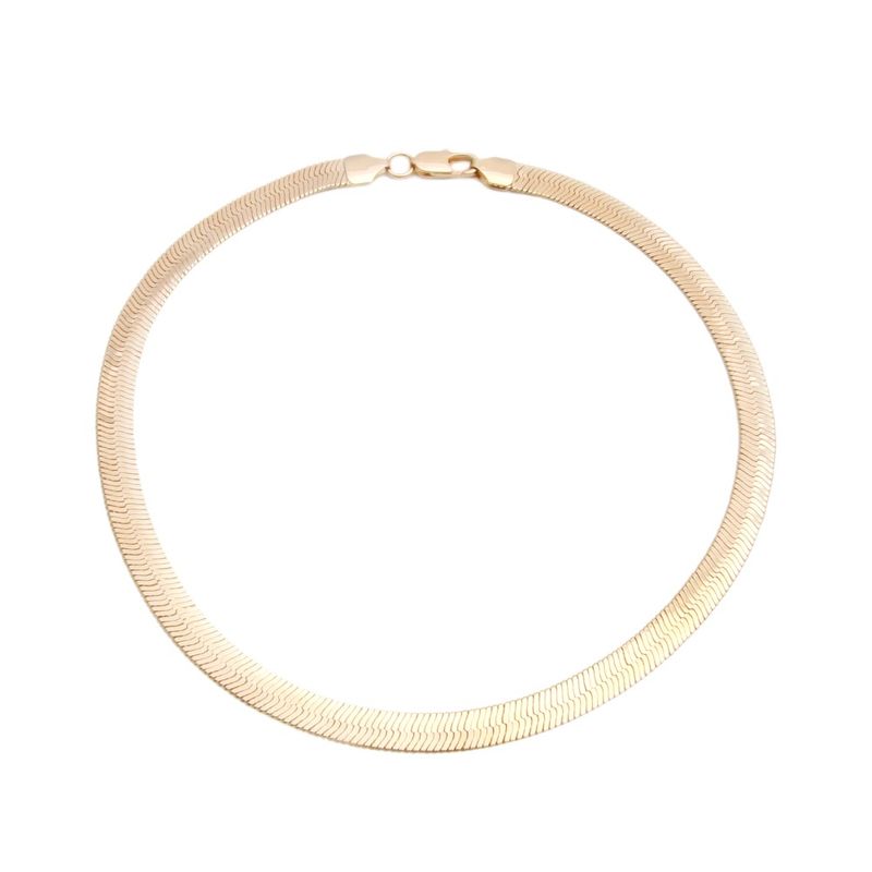 Colar-Liso-Laminado-8-mm-Banho-de-Ouro-18K