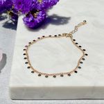 Tornozeleira-Lisa-Bolinhas-Banho-de-Ouro-18K
