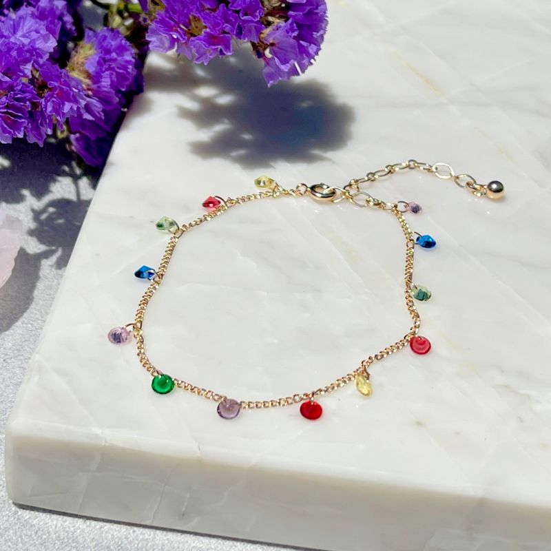 Tornozeleira-Cristal-Ametista-Pedrinhas-Banho-de-Ouro-18K