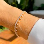 Pulseira-Chuva-de-Gotas-Cravejadas-em-Garras-Zirconia-Branca-Banho-de-Ouro-18K