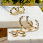 Brinco-Argola-Entrelacada-Lisa-Banho-de-Ouro-18K
