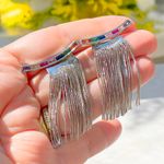 Brinco-Cristal-Podange-Retangulos-com-Franja-Banho-de-Diamante-