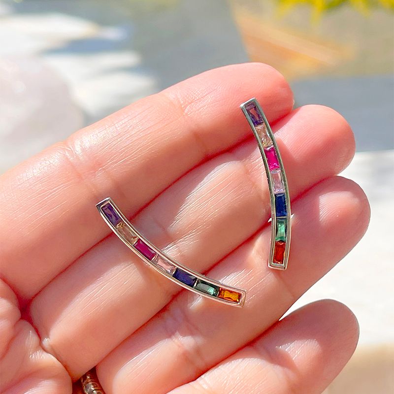 Brinco-Cristal-Podange-Retangulos-com-Franja-Banho-de-Diamante-