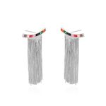 Brinco-Cristal-Podange-Retangulos-com-Franja-Banho-de-Diamante-