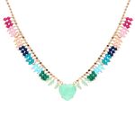 Colar-Fusion-Esmeralda-Colombiana-Coracao-Franja-Cravacao-em-Garras-Banho-de-Ouro-18K