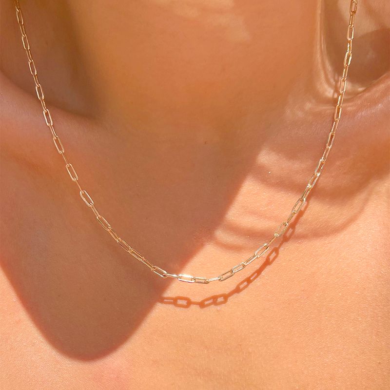 Colar-Liso-Elos-Retangulos-Pequenos-Banho-de-Ouro-18K