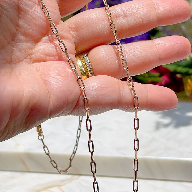 Colar-Liso-Elos-Retangulos-Pequenos-Banho-de-Ouro-18K