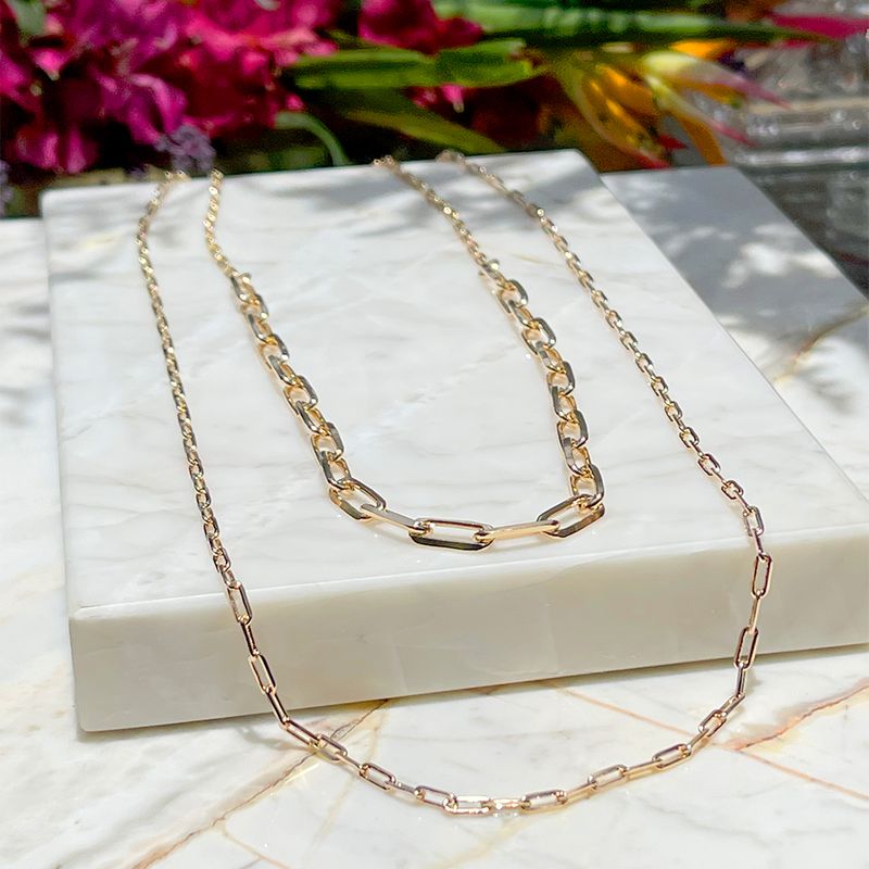 Colar-Liso-Chocker-Elos-Retangulos-Banho-de-Ouro-18K