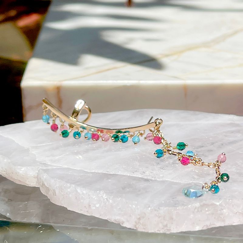 Brinco-ear-cuff-pedrinhas-cristal-turmalina-rosa-banho-de-ouro-18k