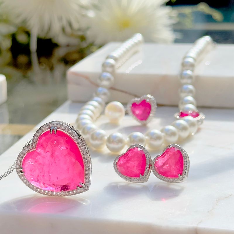 Colar-coracao-grande-fusion-turmalina-rosa-zirconia-branca-50-cm-banho-de-rodio-branco