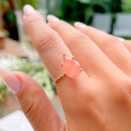 Anel gota fusion podange banho de ouro 18k (promoção 50%)