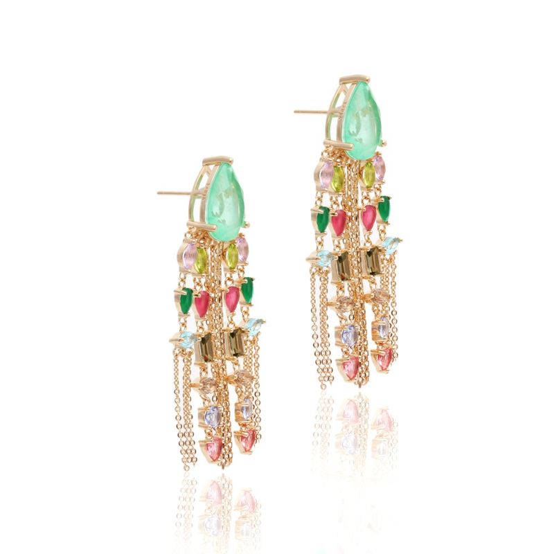 Brinco-fusion-esmeralda-colombiana-cristal-rubi-cristal-peridoto-gota-tassel