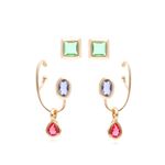 Brinco-ear-cuff-cristal-turmalina-rosa-cravacao-meia-inglesa-banho-de-ouro-18k