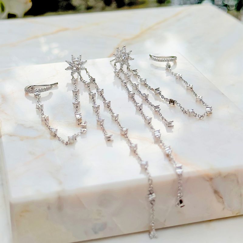 Brinco-ear-chain-flor-banho-de-rodio-branco