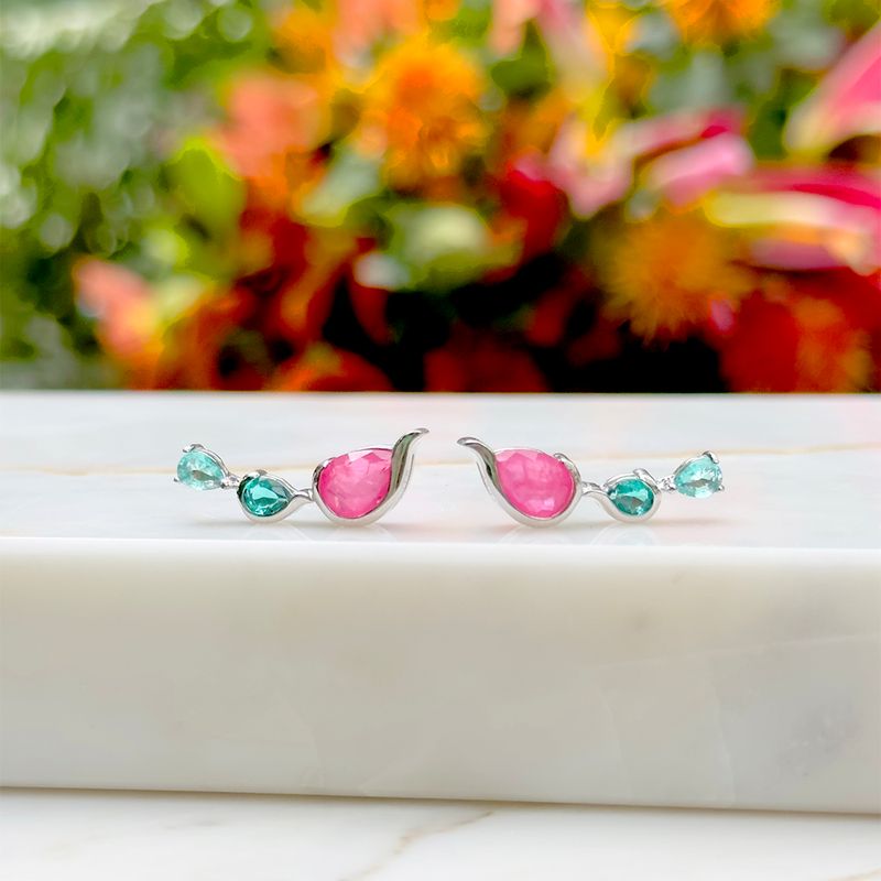 Brinco-gotas-fusion-turmalina-rosa-prata-925