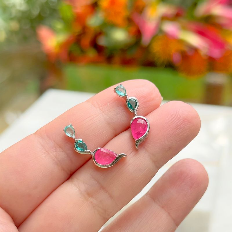 Brinco-gotas-fusion-turmalina-rosa-prata-925