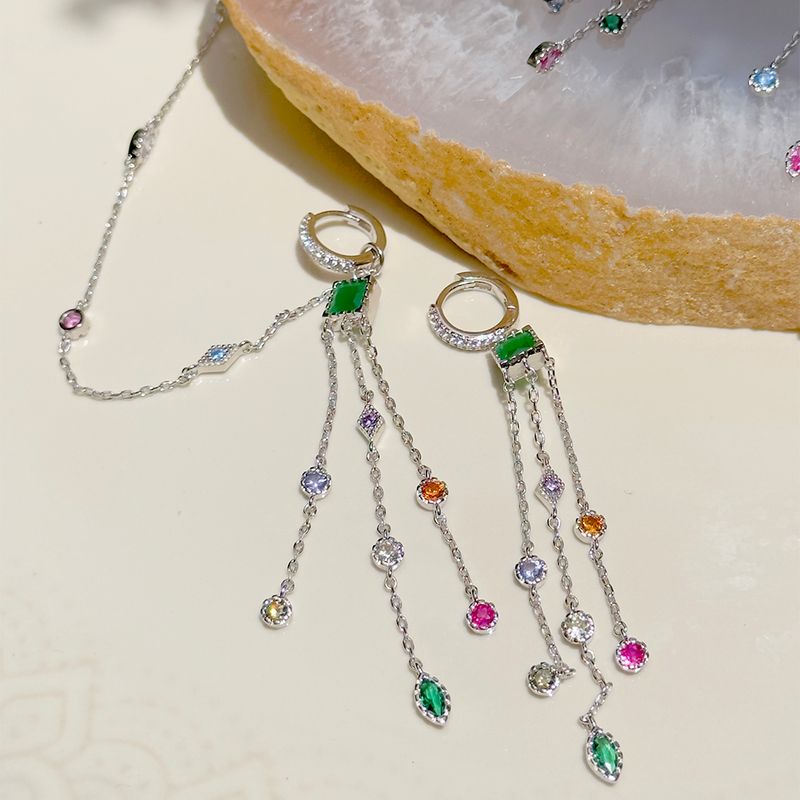 Brinco-ear-chain-formas-cristal-podange-banho-de-rodio-branco