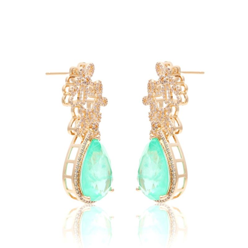 Brinco-gota-fusion-esmeralda-colombiana-banho-de-ouro-18k