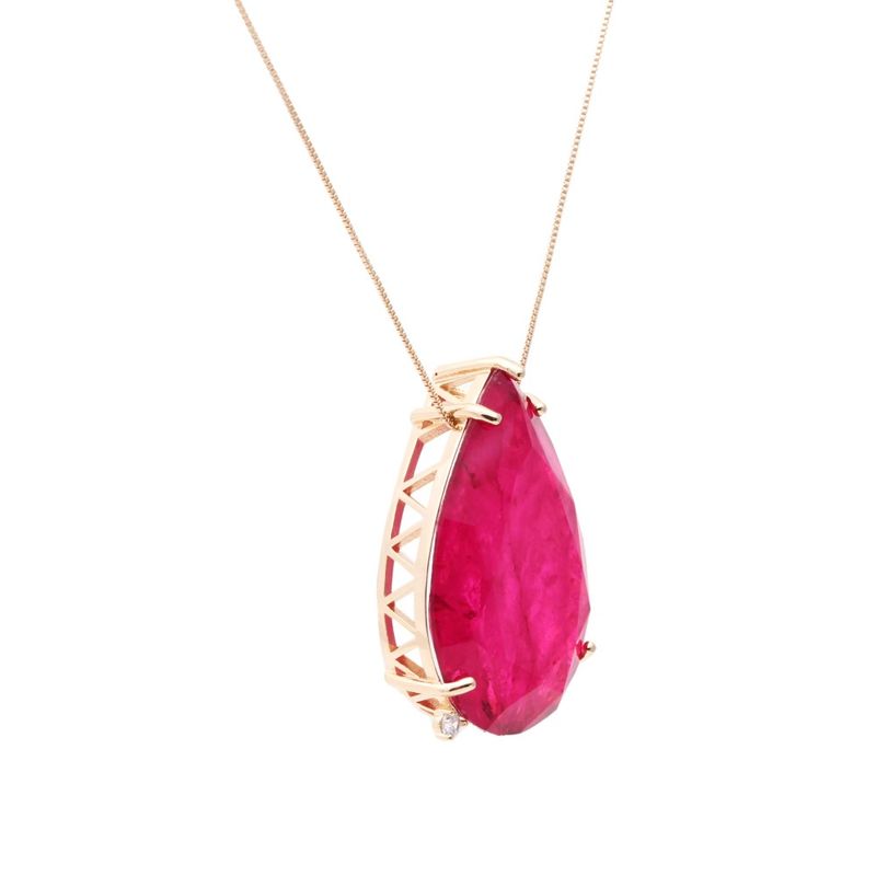 Colar-gota-de-fusion-turmalina-rosa-ponto-de-zirconia-branca-banho-de-ouro-18k