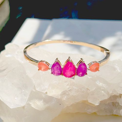 Bracelete gotas fusion podange banho de ouro 18k (promoção 50%)