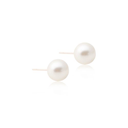 Kit de brincos de pérolas esfera banho de ouro 18k