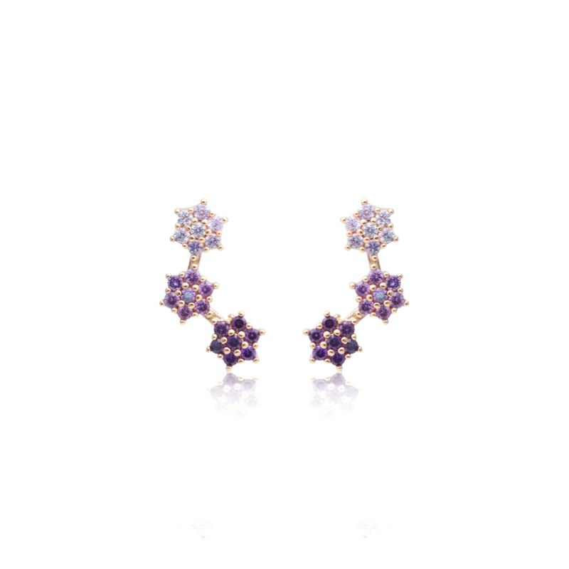 Brinco-cravejado-flores-zirconia-roxa-banho-de-ouro-18k-