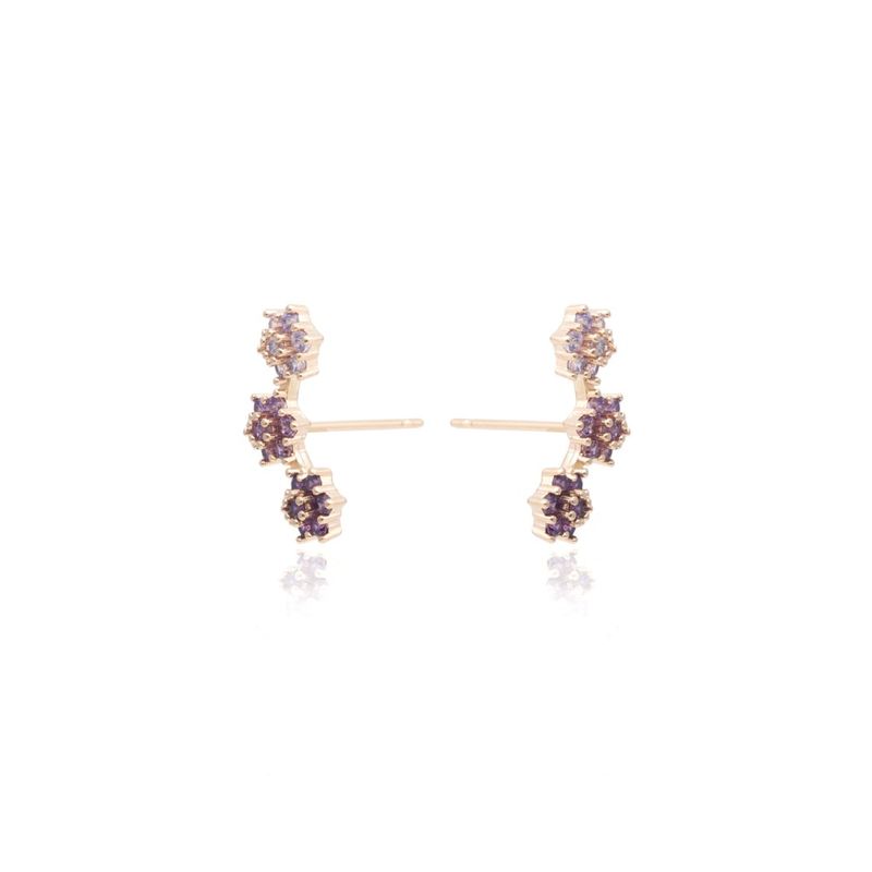 Brinco-cravejado-flores-zirconia-roxa-banho-de-ouro-18k-