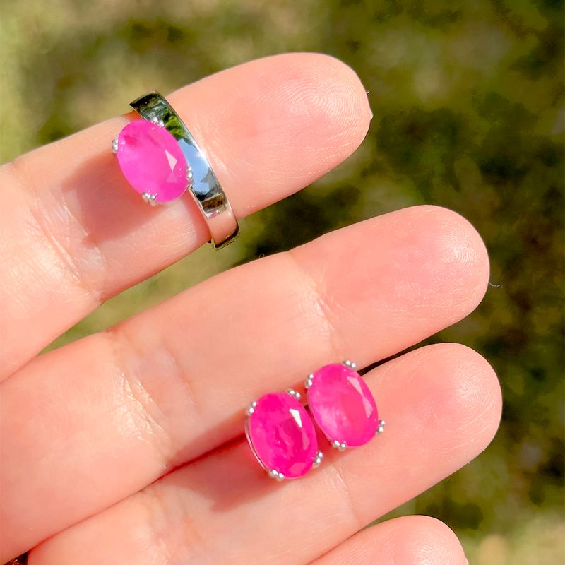 Brinco-oval-fusion-turmalina-rosa-prata-925
