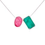 Colar-pingentes-oval-retangulo-fusion-esmeralda-fusion-turmalina-rosa-prata-925