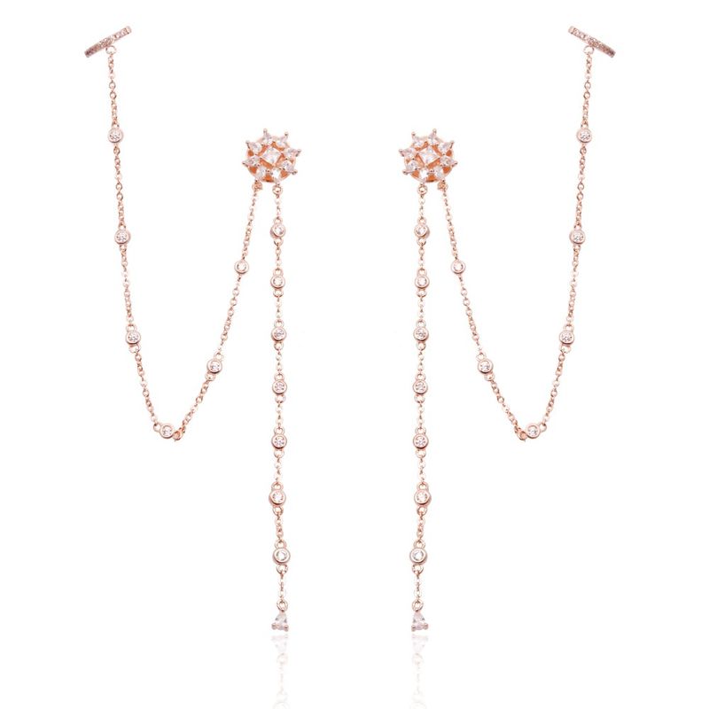 Brinco-ear-chain-zirconias-brancas-gotas-banho-de-ouro-18k