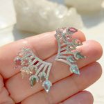 Brinco-ear-cuff-gotas-cristal-topazio-azul-prata-925