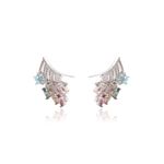 Brinco-ear-cuff-gotas-cristal-topazio-azul-prata-925