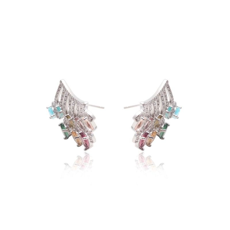 Brinco-ear-cuff-gotas-cristal-topazio-azul-prata-925