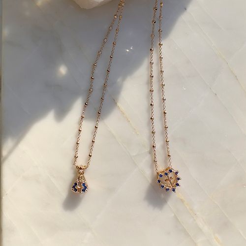 Colar escapulário nossa senhora aparecida coração 65cm banho de ouro 18k nano gold