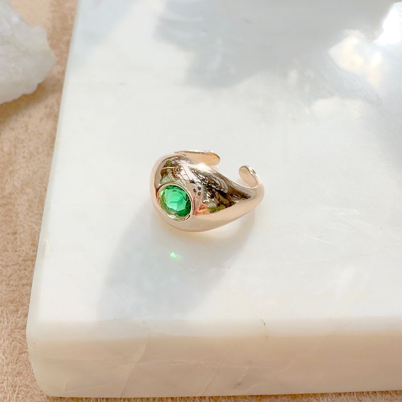 Anel-dedo-minimo--dedo-mindinho--cristal-esmeralda-banho-de-ouro-18k-nano-gold