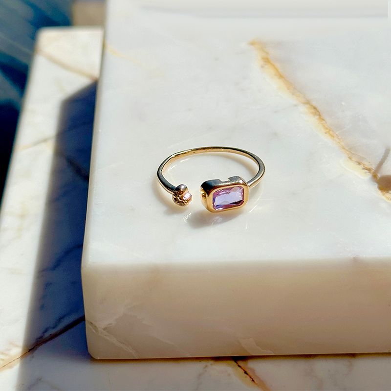 Anel-aro-aberto-retangulo-cristal-ametista-banho-de-ouro-18k-nano-gold