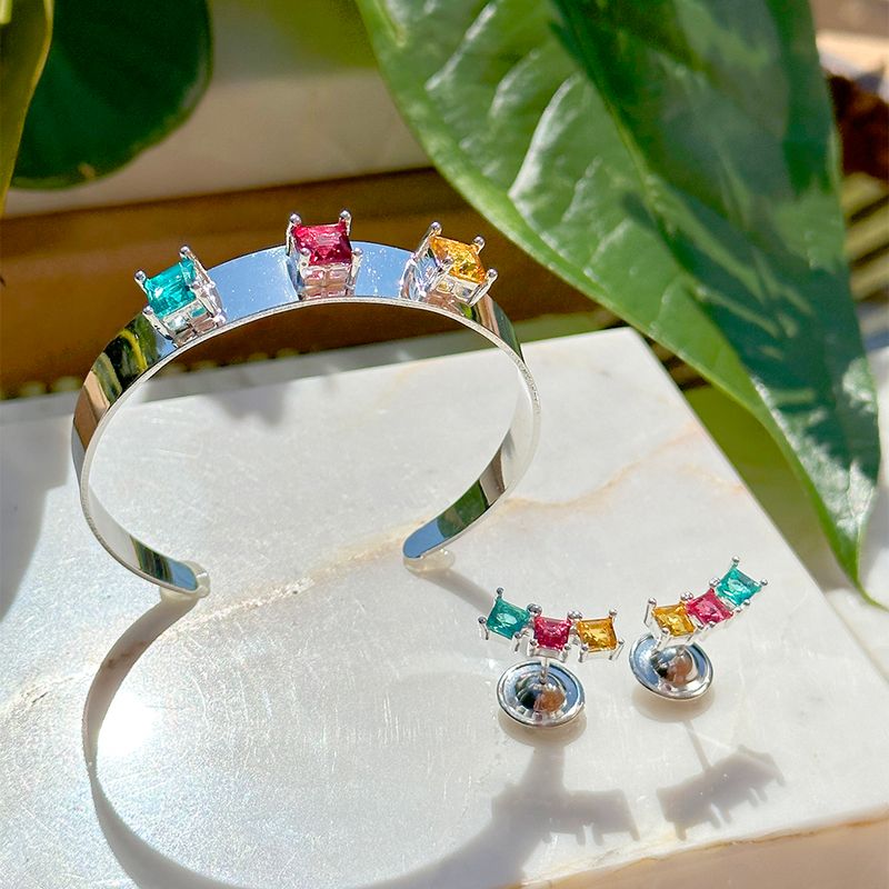 Bracelete-quadrados-cristal-paraiba-banho-de-prata-nano-silver