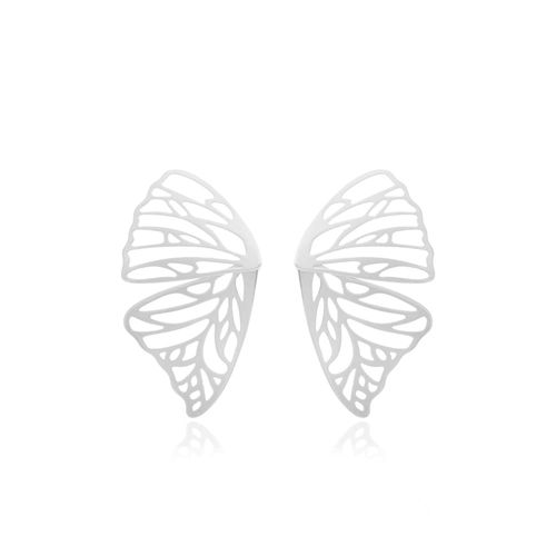 Brinco borboleta grande versátil banho de prata nano silver (super promoção)