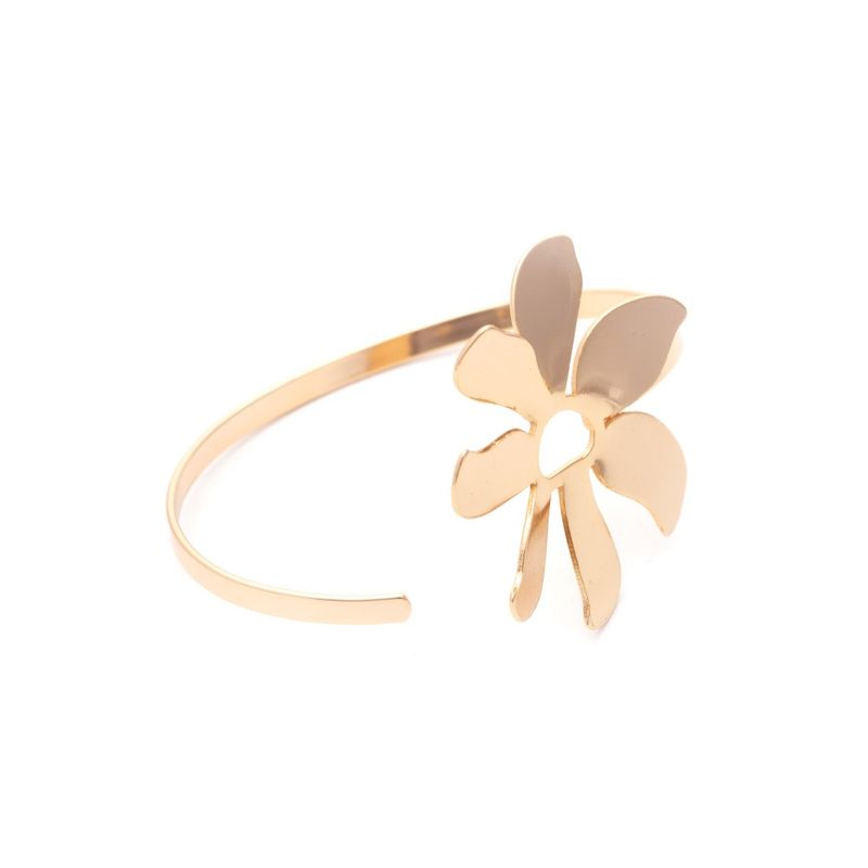Bracelete-liso-flor-petalas-banho-de-ouro-18k-nano-gold