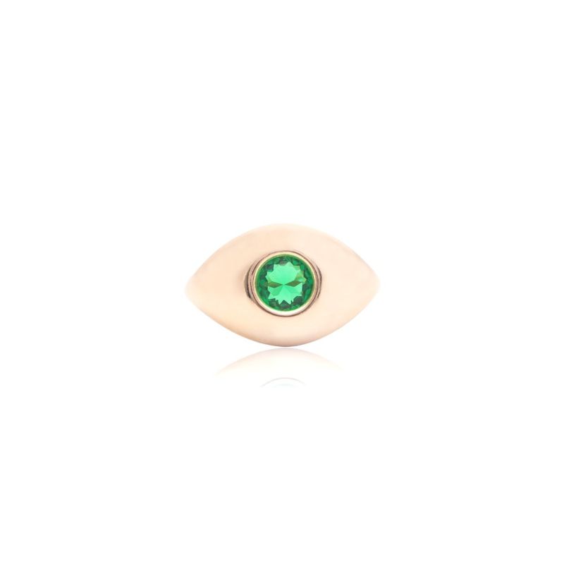 Anel-dedo-minimo--dedo-mindinho--cristal-esmeralda-banho-de-ouro-18k-nano-gold