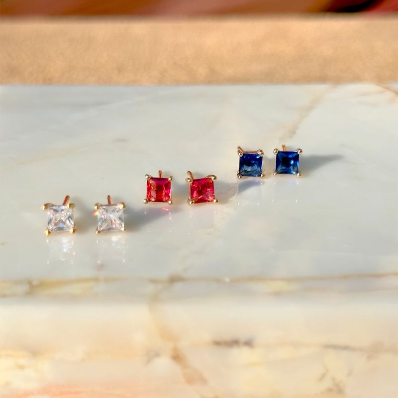 Kit-de-brincos-quadrados-cristal-safira-banho-de-ouro-18k