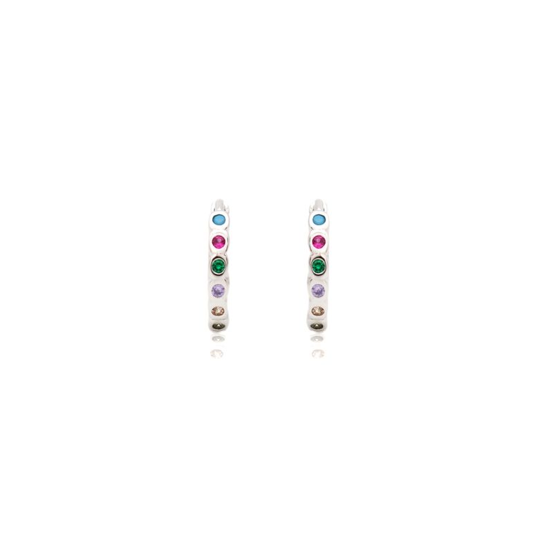 Brinco-Bolinhas-14-mm-Zirconia-Colorida-Prata-925