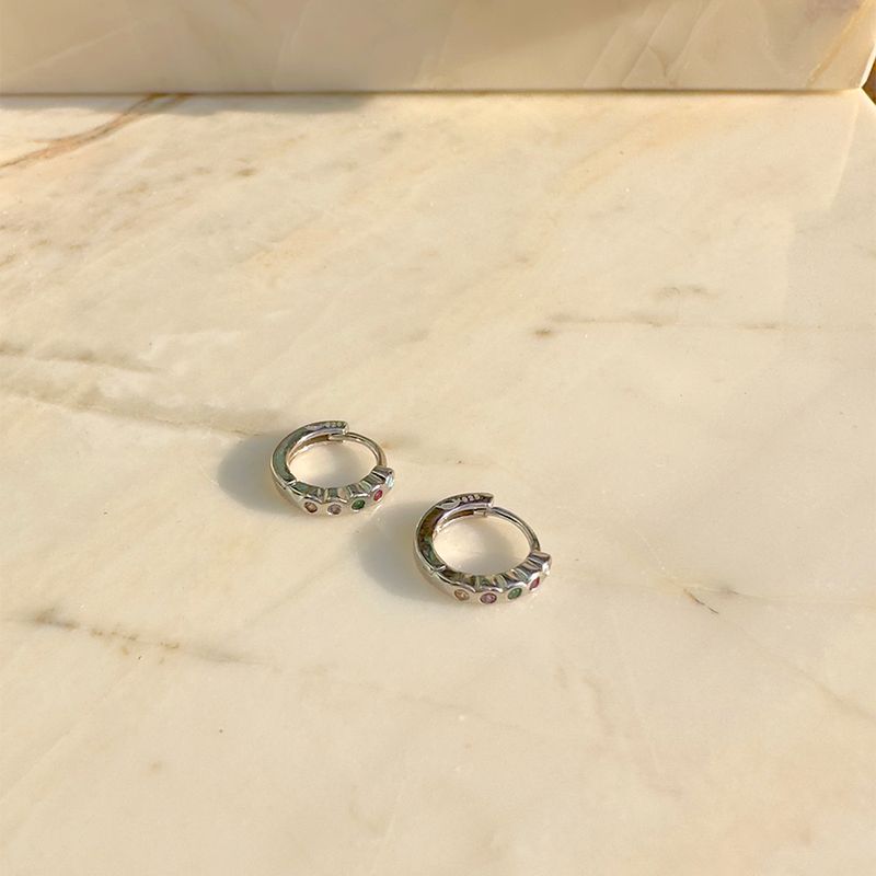 Brinco-Bolinhas-12-mm-Zirconia-Colorida-Prata-925