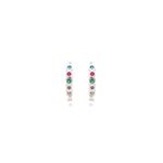 Brinco-Bolinhas-12-mm-Zirconia-Colorida-Prata-925