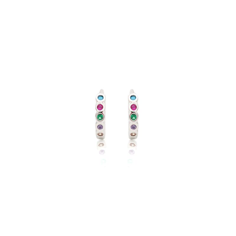 Brinco-Bolinhas-12-mm-Zirconia-Colorida-Prata-925
