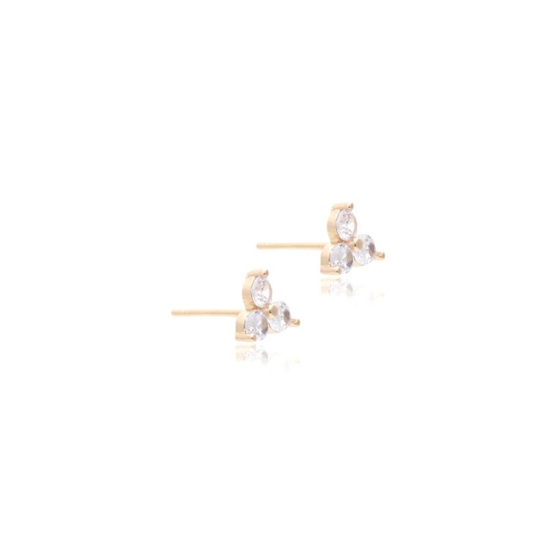 Kit-de-brincos-trevo-zirconia-branca-banho-de-ouro-18k