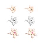 Kit-de-brincos-flores-zirconias-coloridas-3-pares-banho-de-prata-nano-silver